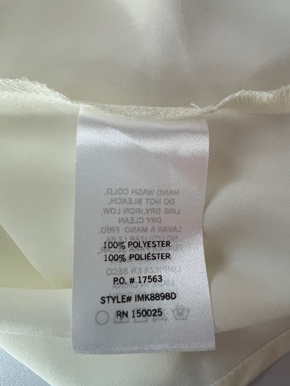 RtA Ivory Satin Mini Slip Dress Rhinestone Strap Cowl Neck Medium NWT - Picture 8 of 10